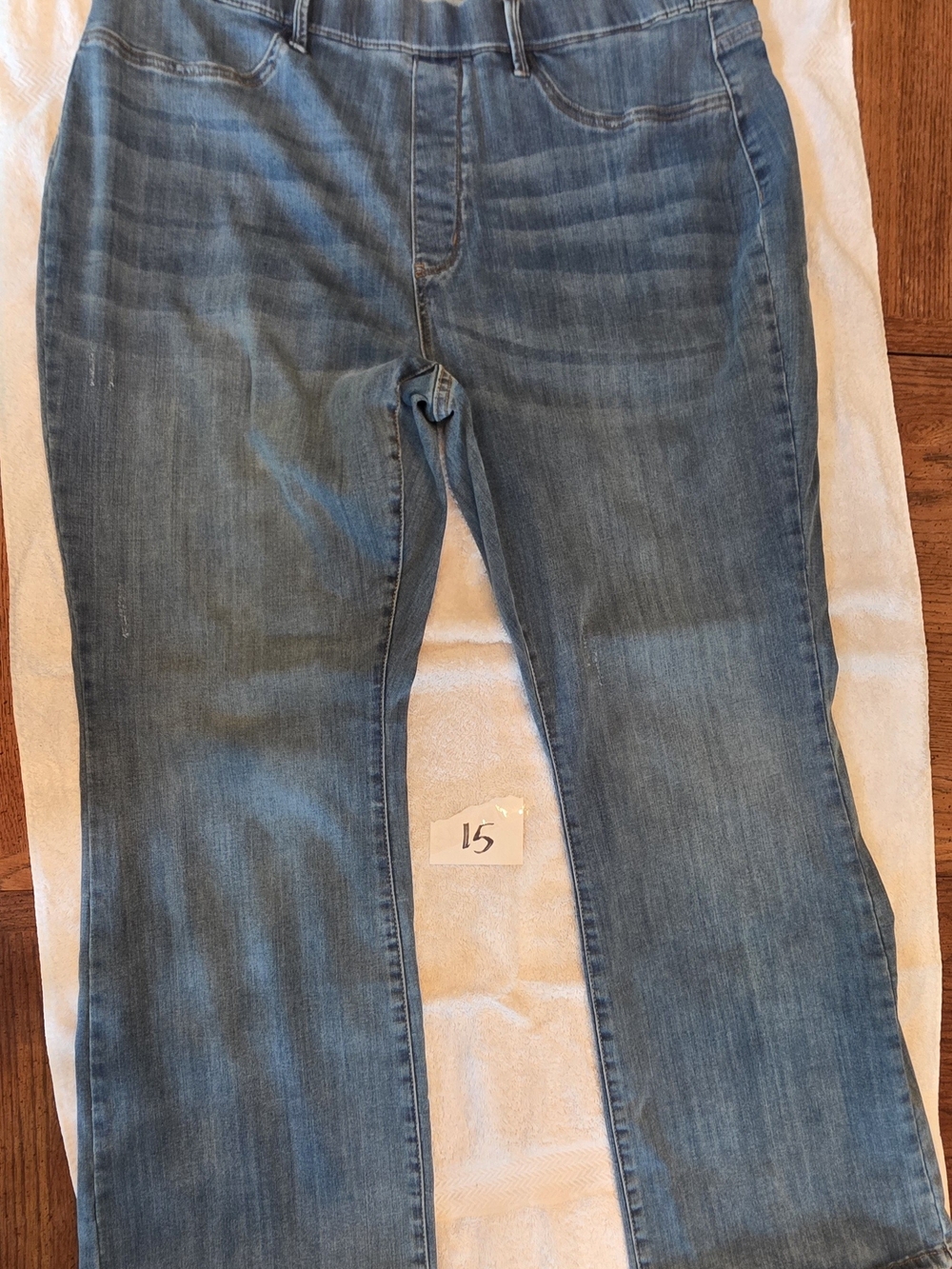 Judy Blue 22W Slim Boot Pull On Jeans Medium Wash Stretch Bootcut